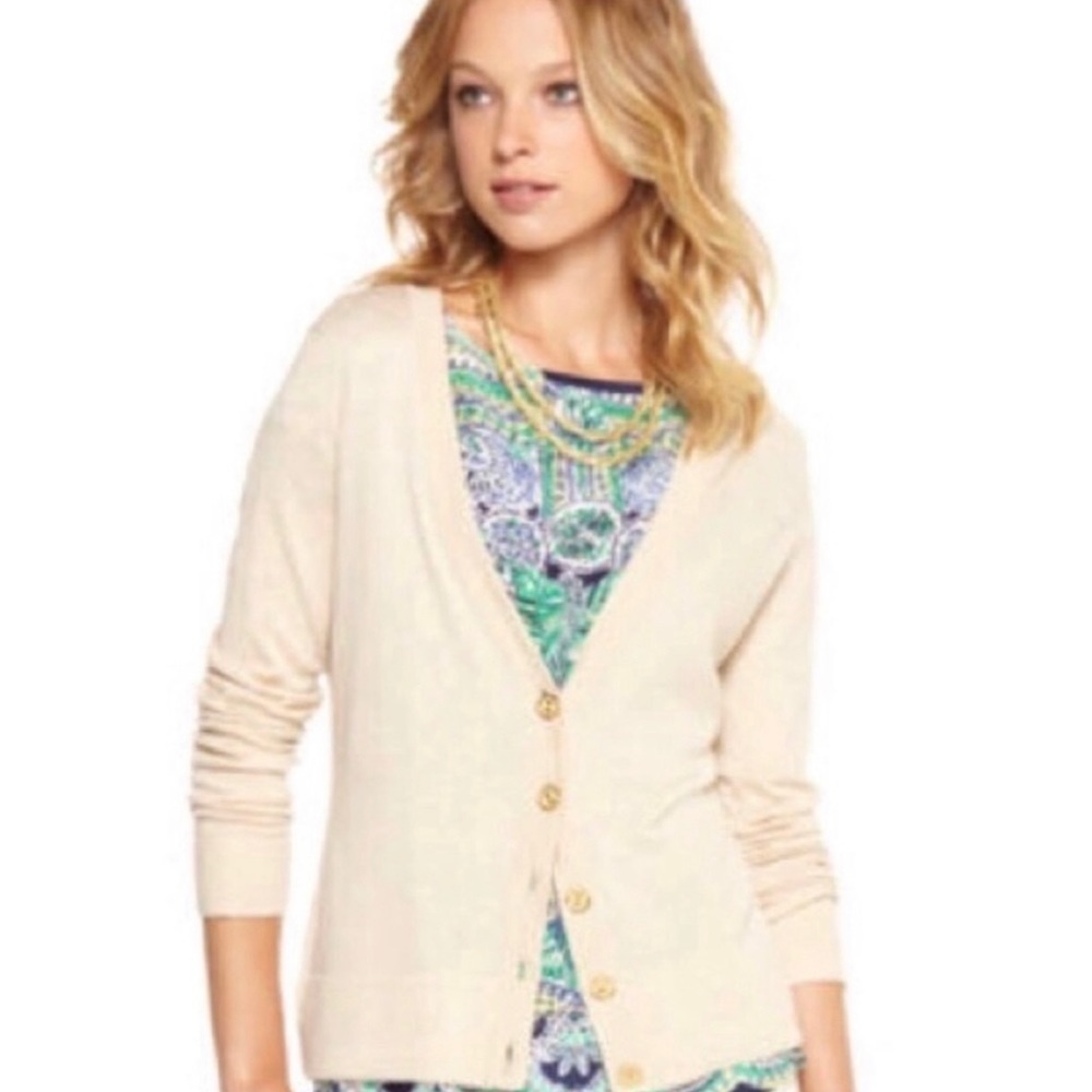 Lilly Pulitzer Oatmeal Melody Cardigan